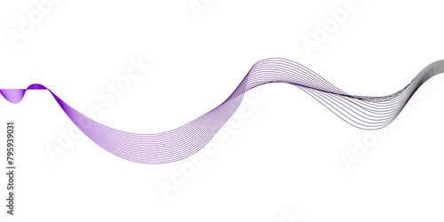 Abstract wave element for design. frequency soundwave, curve lines with blend effect, Technology, data science, geometric border pattern.Curved wavy line,smooth.png