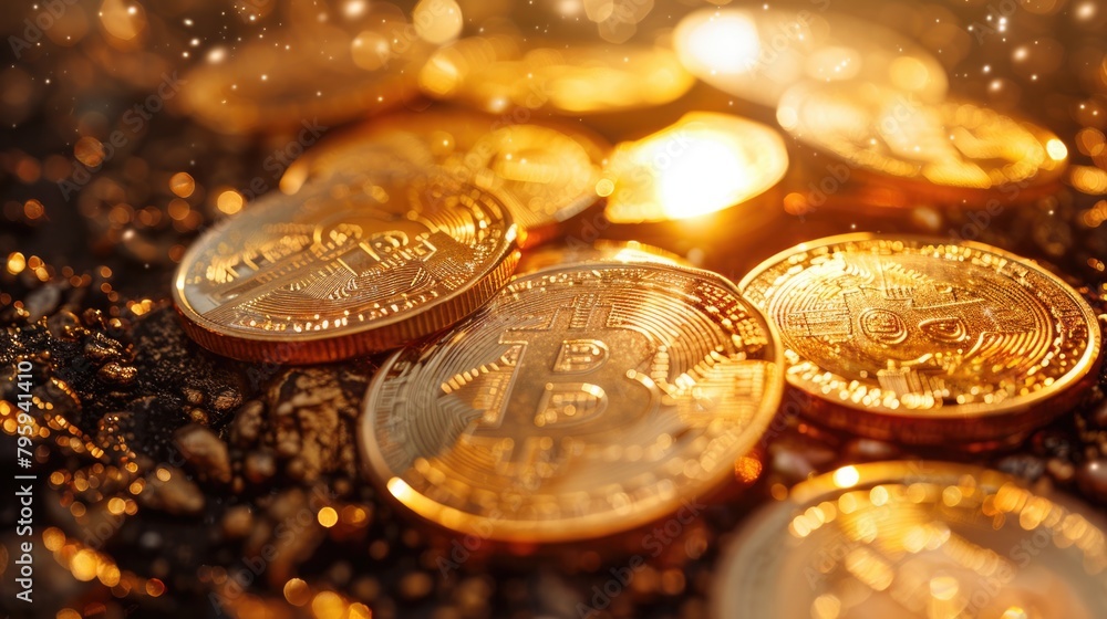 A collection of shimmering gold coins arranged in a heap, sitting firmly on top of a sturdy table. A collection of shimmering gold coins arranged in a heap, sitting firmly on top of a sturdy table.