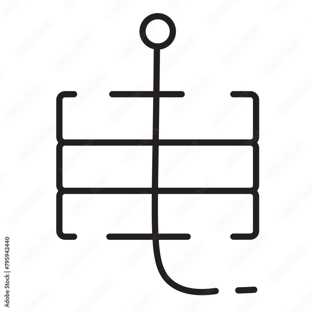 Firecracker Fortune Traditional Line Icon Firecracker Fortune Traditional Line Icon