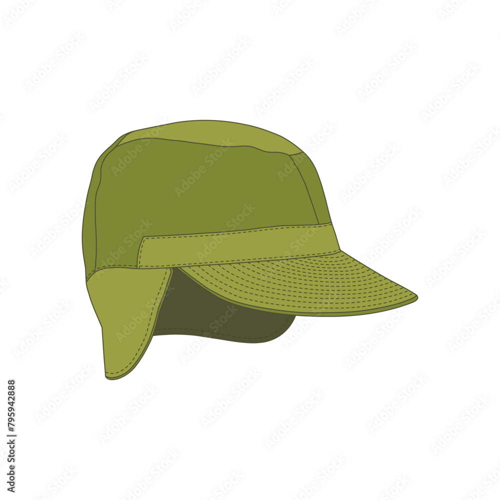 cartoon Vector illustration hunting hat icon Isolated on White cartoon Vector illustration hunting hat icon Isolated on White