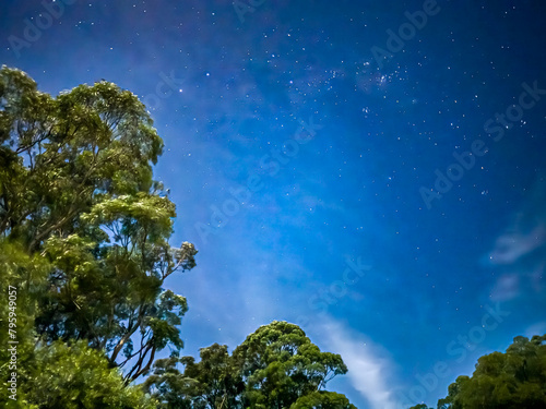 Milky Way and bright stars in the skies above Bowral in Southern Highlands NSW Australia magnificent colours of the Milky Way