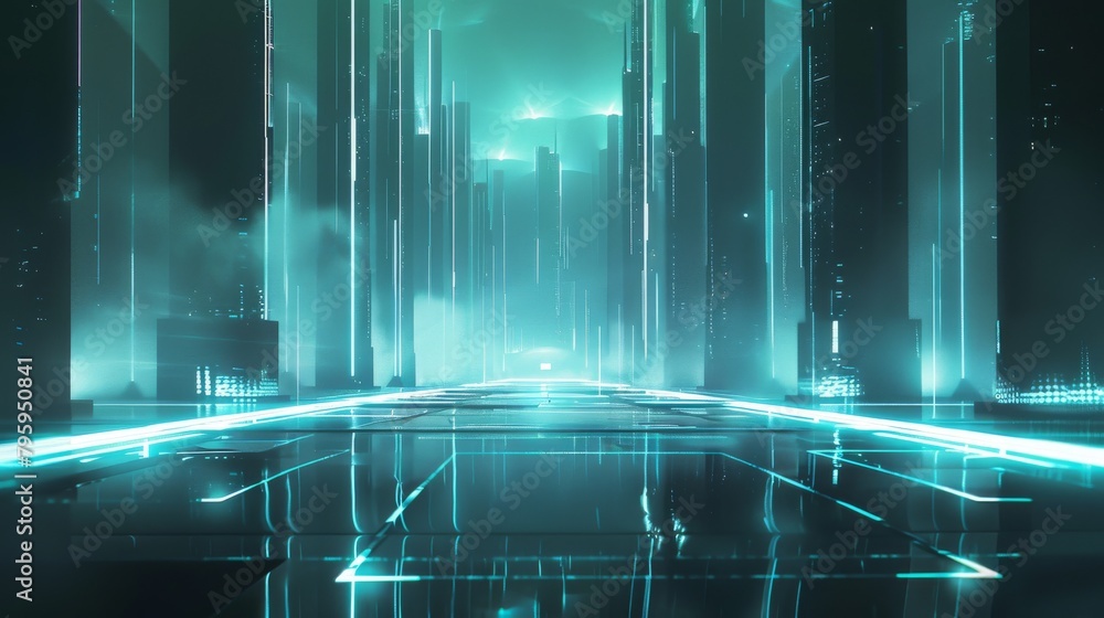 Sci-Fi Tron style Environment Backdrop Background Wallpaper