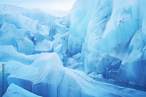 Arctic Glacier Ice Gradients: Icy Peak Highlights Photography