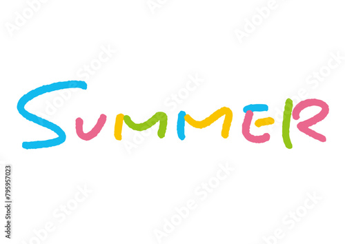 手書き文字素材。Summerの文字。