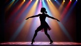 Girl Dancing in Nightclub Silhouette