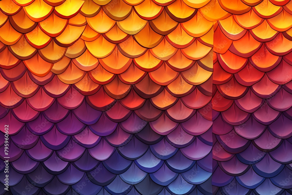 Fiery Dragon Scale Gradients - Mythic Beast Scale Pattern Spirals Fiery Dragon Scale Gradients - Mythic Beast Scale Pattern Spirals
