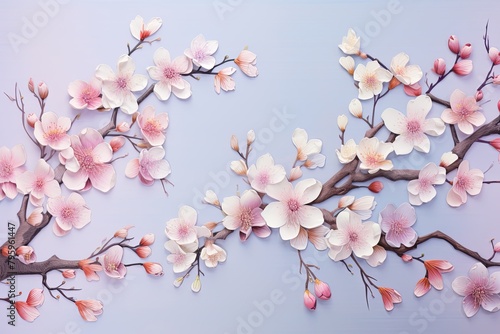 Delicate Flower Hues: Fresh Spring Blossom Gradients