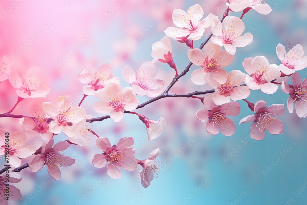 Radiant Blossom Gradients: Fresh Spring Colors