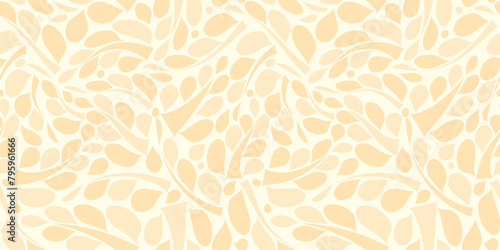 Organic motif, botanical motif background. Seamless pattern.Vector.スタイリッシュな有機的パターン