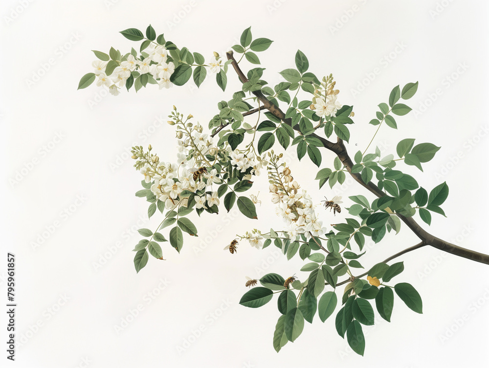 branch with leaves branch with leaves