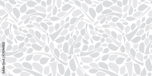 Organic motif  botanical motif background. Seamless pattern.Vector.                                             