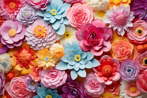 Fresh Spring Blossom Gradients: Vibrant Floral Fusion Delight