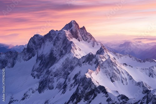 High Alpine Sunrise Gradients: Dawn Light Painting Peaks