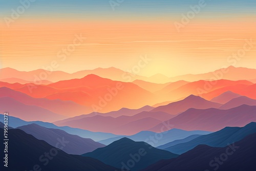 High Alpine Sunrise  Warm Horizon Gradients