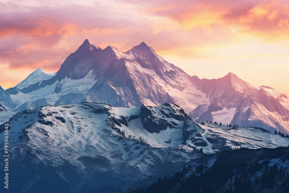 High Alpine Sunrise Gradients: Summit Sunrise Vibrant Palette