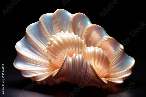 Luminous Pearl Glow Gradients: Mystical Pearl Waves Illumination