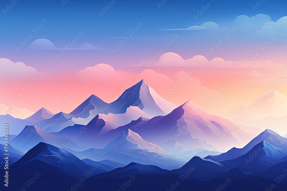 Majestic Mountain Peak Gradients: Enchanting Slopes of Nature