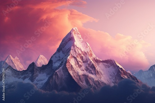 Majestic Mountain Peak Gradients: Lofty Ridge Blend Majesty photo
