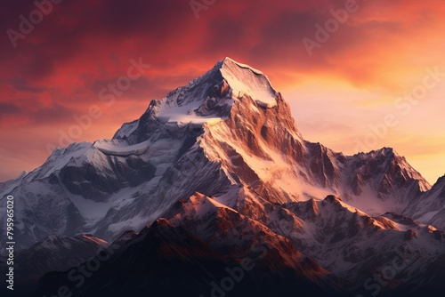 Majestic Mountain Peak Gradients: Lofty Ridge Blend Spectacle © Michael