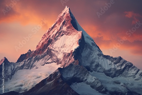 Majestic Mountain Peak Gradients: A Stunning Summit Panorama