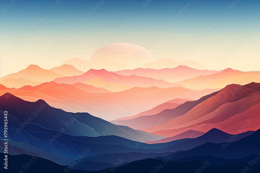 Rocky Mountain Gradients: A Majestic Blend of Colors