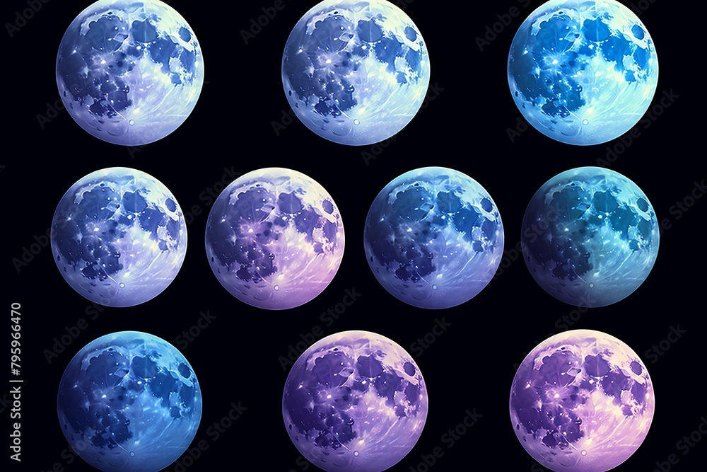Moonlight Gradient Fusion: Mystical Full Moon Gradients Moonlight Gradient Fusion: Mystical Full Moon Gradients