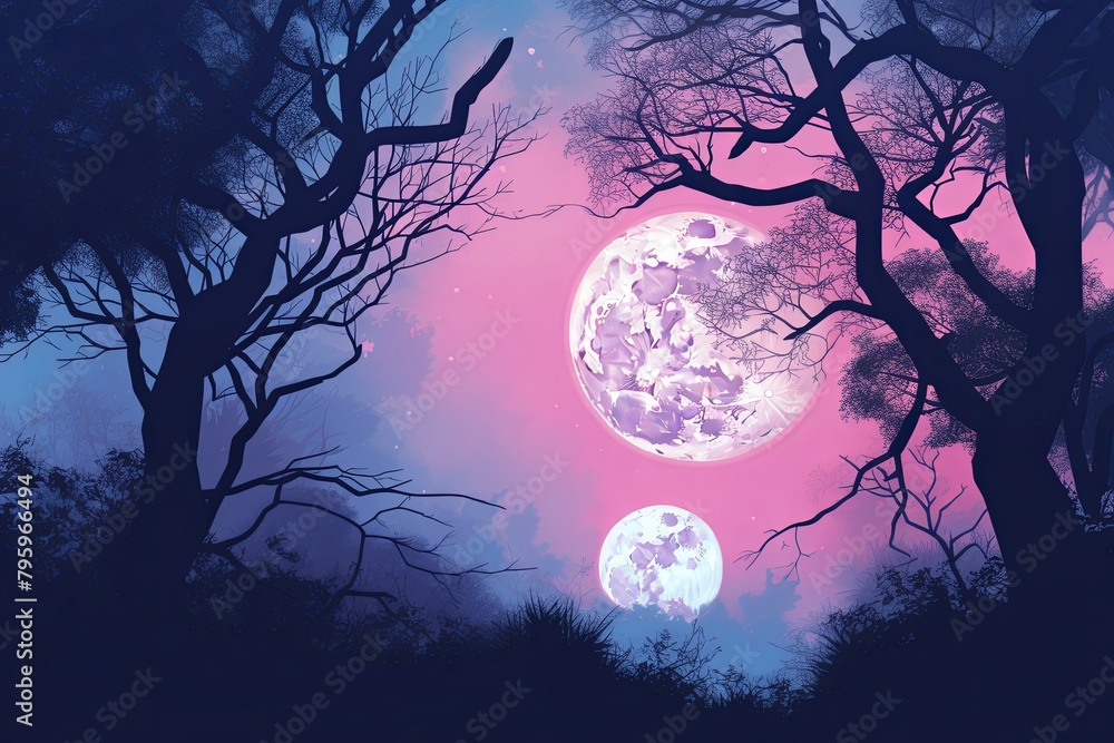 Mystic Moonlight Gradients: Embracing the Moon's Gentle Glow