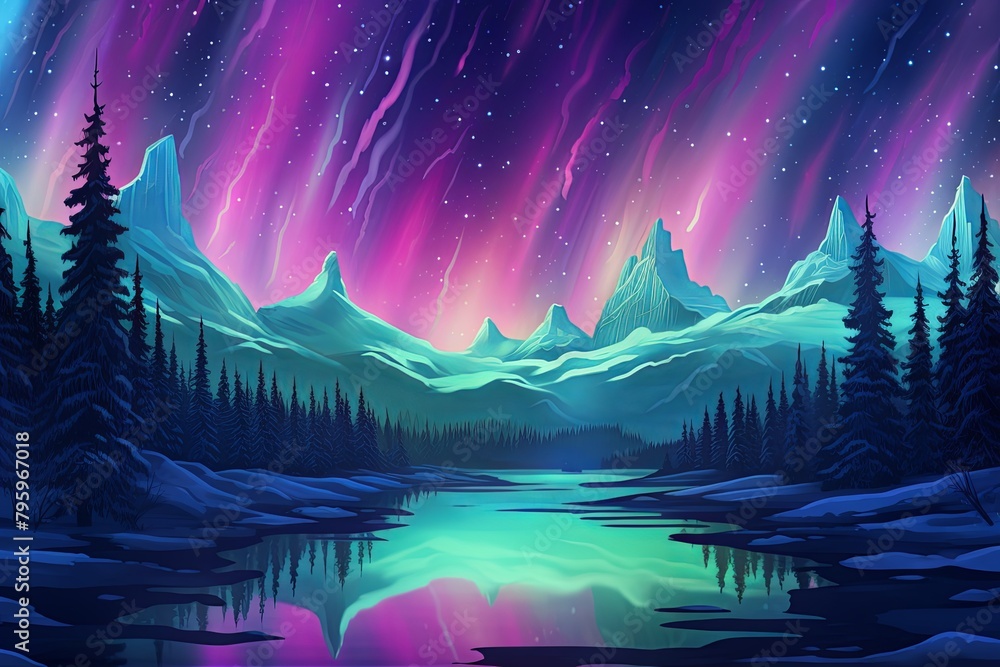 Northern Lights Aurora Gradients: Luminous Sky Artistry Northern Lights Aurora Gradients: Luminous Sky Artistry
