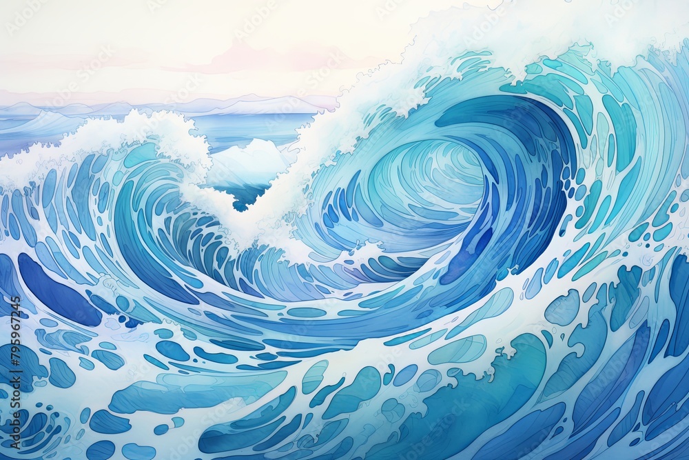 Oceanic Tidal Wave Gradients: Majestic Sea Wave Hues Dream Oceanic Tidal Wave Gradients: Majestic Sea Wave Hues Dream