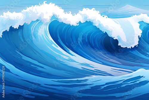 Oceanic Tidal Wave Gradients | Dynamic Sea Gradient Artwork