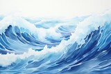 Oceanic Tidal Wave Gradients: A Stunning Watercolor Blend