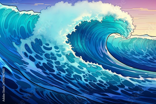 Oceanic Tidal Wave Gradients - Hypnotic Color Magic of the Sea