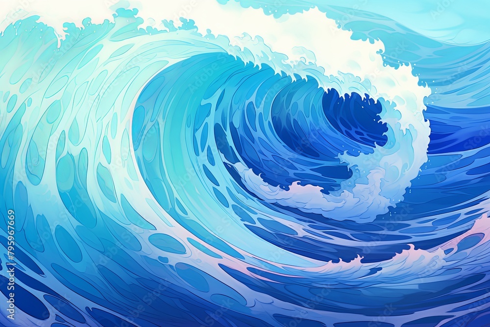 Oceanic Tidal Wave Gradients: Serene Sea Wave Colors Symphony Oceanic Tidal Wave Gradients: Serene Sea Wave Colors Symphony