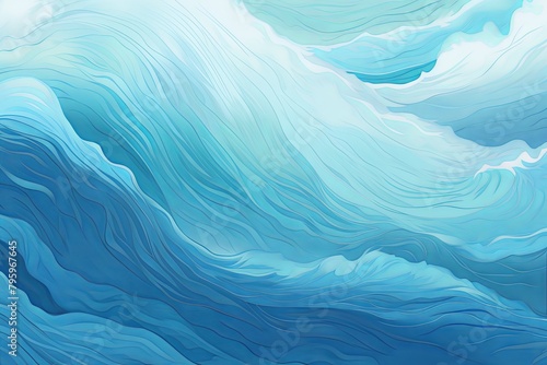 Oceanic Tidal Wave Gradients: Sea Wave Color Dance