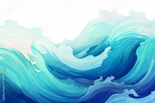 Serene Sea Wave Colors: Oceanic Tidal Wave Gradients