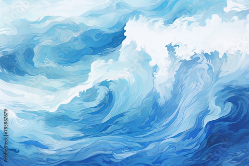 Oceanic Tidal Wave Gradients: Swirling Colors Mix © Michael