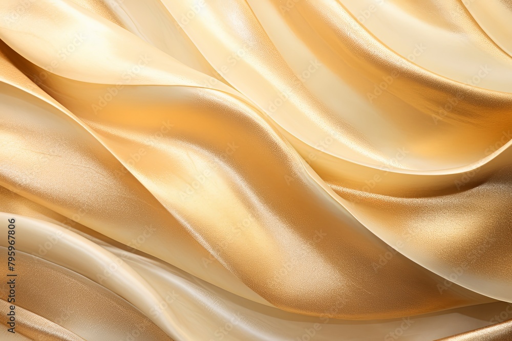 Fototapeta premium Opulent Gold Leaf Gradients - Elegant Golden Gradient Waves Imagery