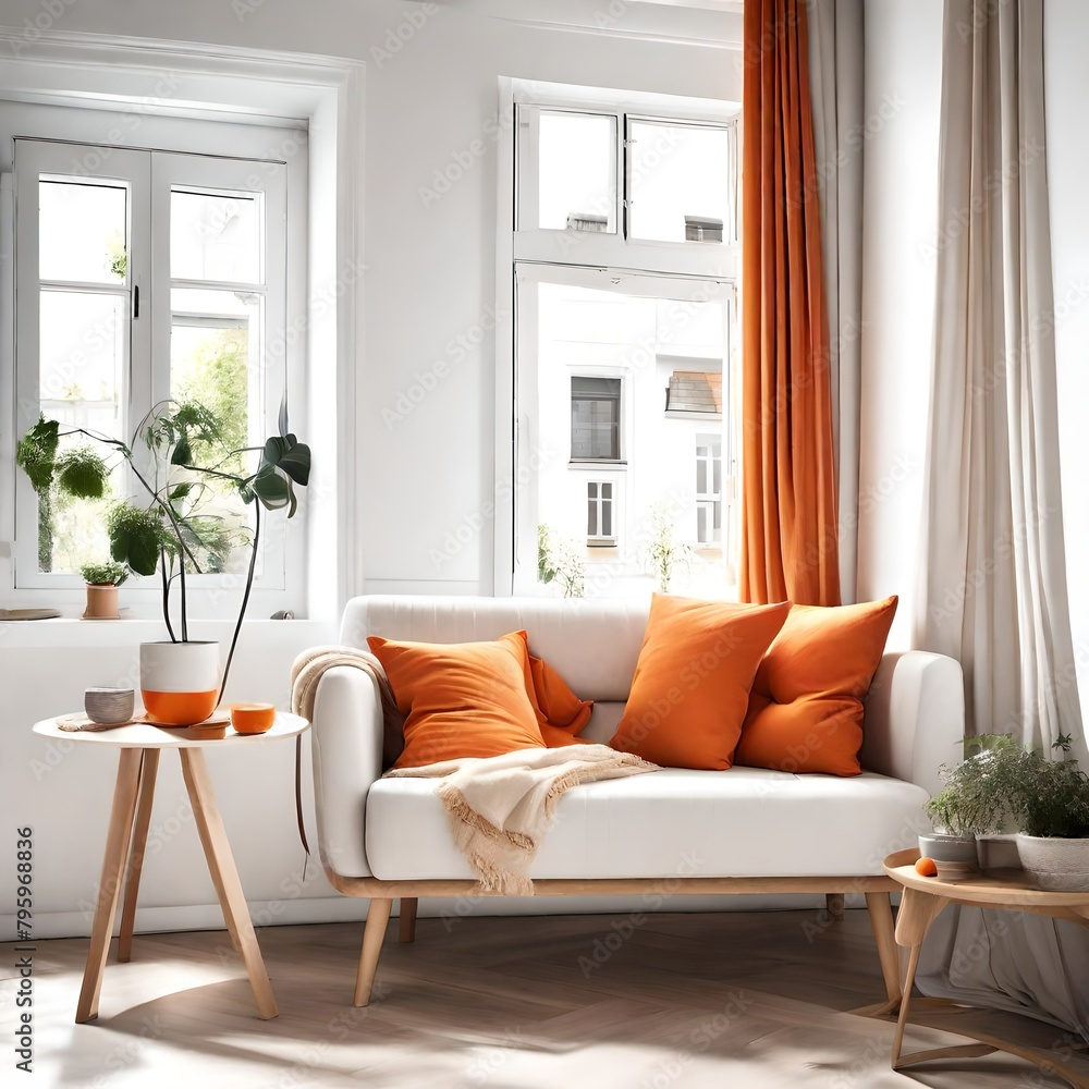 Naklejka premium modern living room with sofa