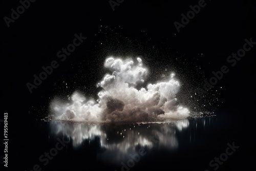 Cloud with a sparkle astronomy fireworks outdoors.