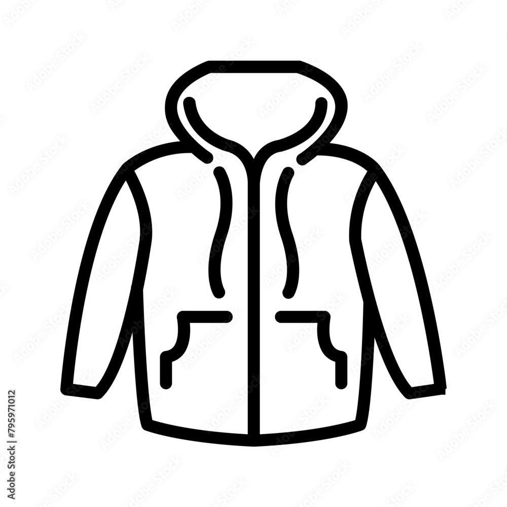 Vector black line icon for Streetwear