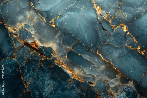 blue, black and Golden marble abstract illustration