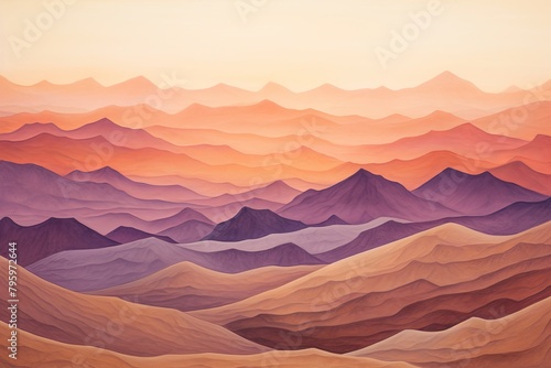 Shimmering Desert Mirage Gradients at Dawn