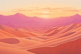 Shimmering Desert Mirage Gradients Transform at Sunset