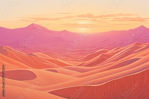 Shimmering Desert Mirage Gradients Transform at Sunset