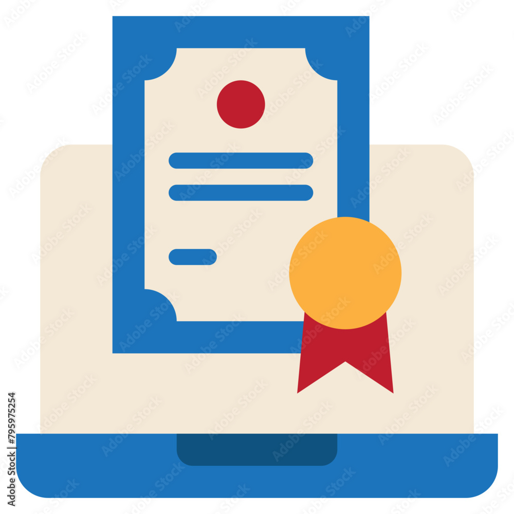 reward online certificate diploma certification flat style