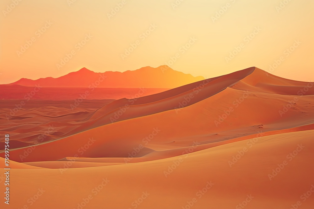 Sun-Kissed Sahara Dunes Gradients: Arid Landscape Palette Beauty