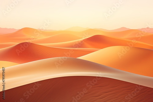 Sun-Kissed Sahara Dunes Gradients  Amber Desert Mix Perspective