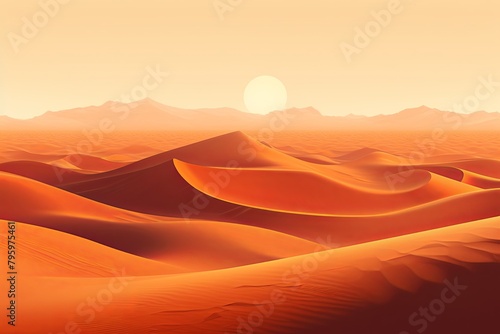 Sun-Kissed Sahara Dunes Gradients  Amber Desert Shades.