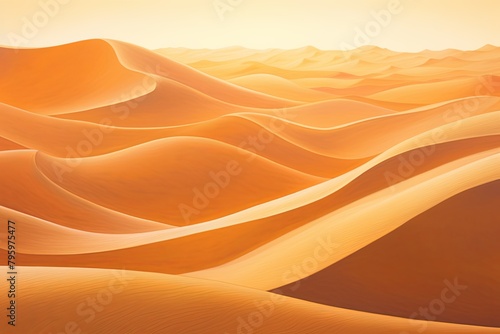 Sun-Kissed Sahara Dunes: Amber Desert Gradients © Michael