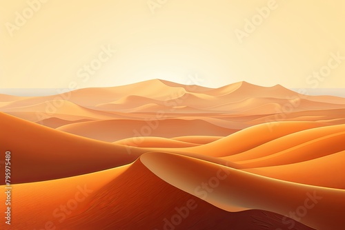 Amber Gradient Art  Sun-Kissed Sahara Dunes Gradients